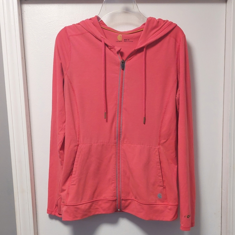 CARHARTT Force Ferndale Zip Front Hoodie M (8/10)  Coral
